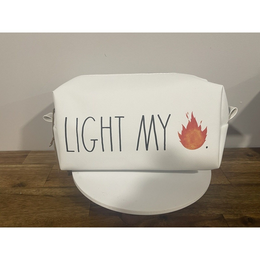 RAE DUNN. LIGHT MY FIRE.  COSMETIC POUCH. NEW.